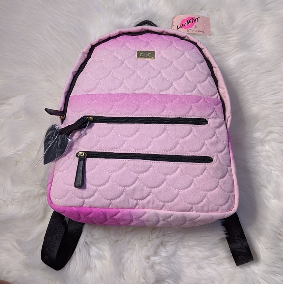 Betsey Johnson Handbags - Betsey Johnson Pink Mermaid Scales Backpack Ombre